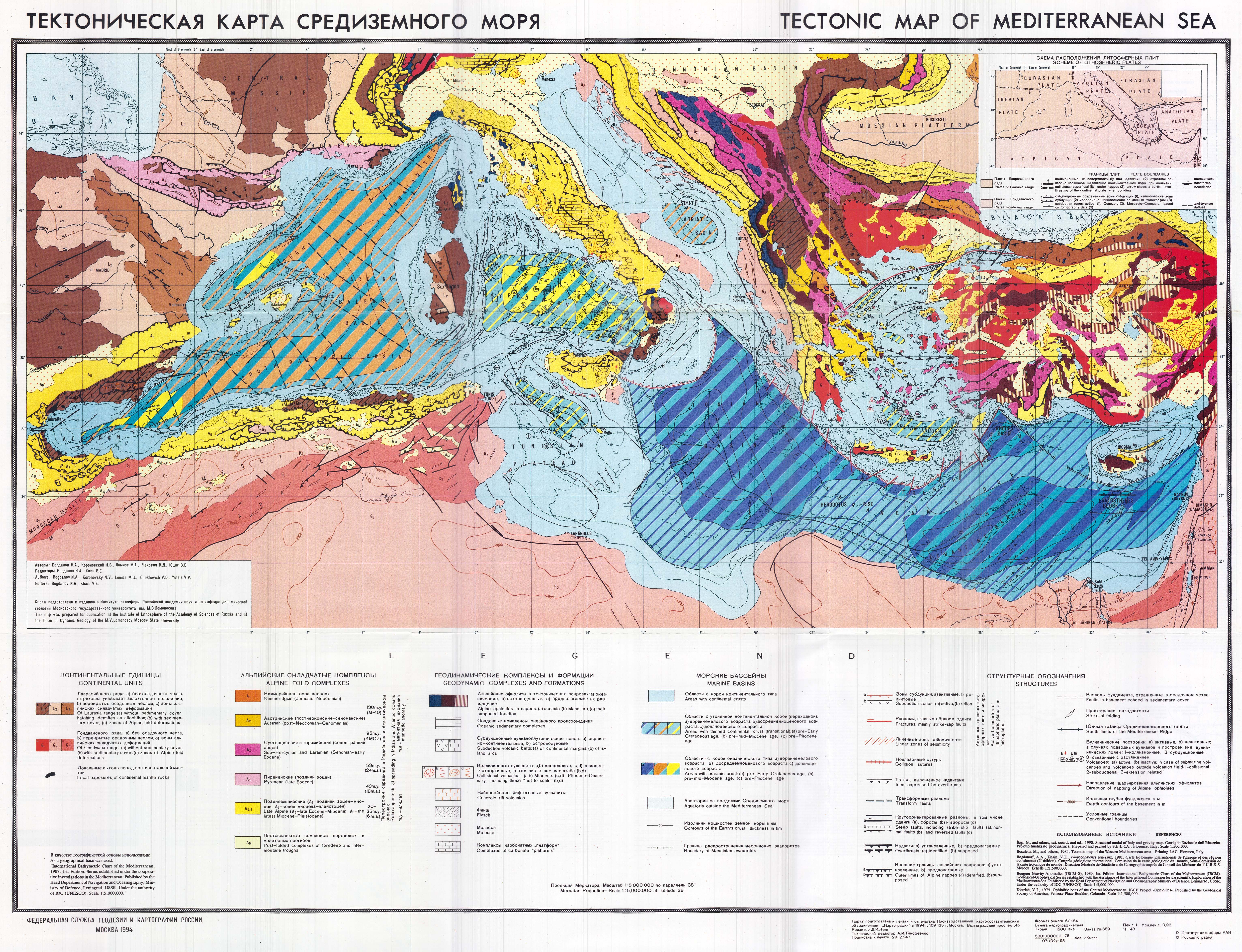 Восточная часть Средиземного моря, Чёрное и Каспийское моря